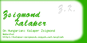 zsigmond kalaper business card
